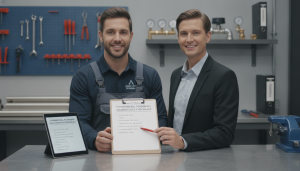 Commercial plumbing maintenance checklist visual for Breckenridge property managers